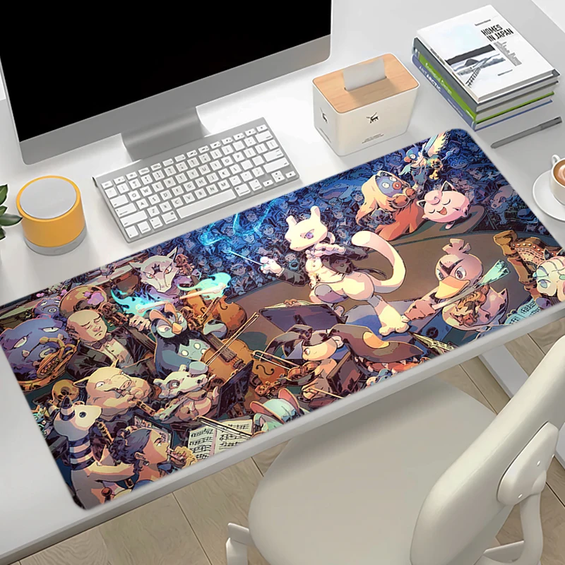 Mouse Pad Gaming Accessories Large Desk Mats Kawaii Gamer Computer Office PC Laptop Anime P-Pokemon Keyboard Desk Pad Mausepad