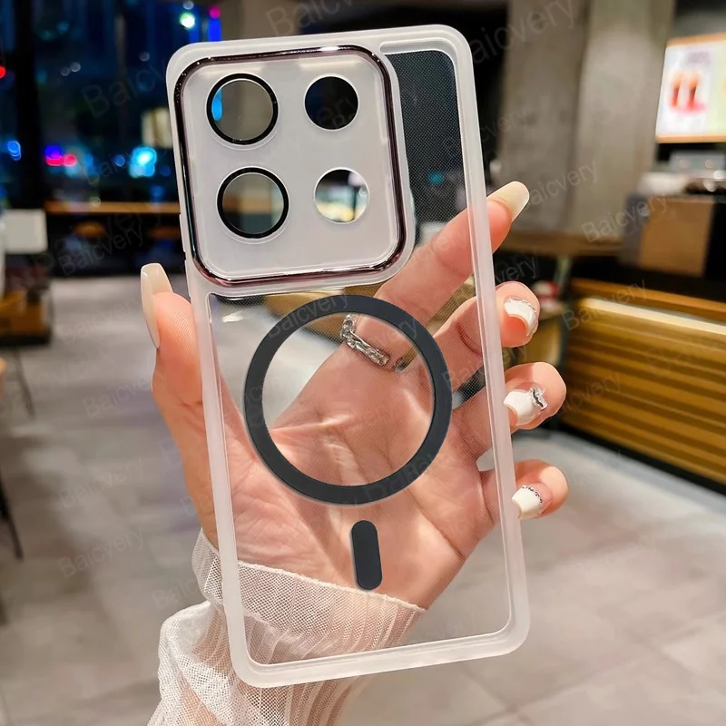 حافظة واقية لعدسة الكاميرا ، دعم مغناطيسي ، شاحن لاسلكي ، شاومي ريدمي نوت 13 ، نوت 13 برو ، 4 جي ، 5 جي #1