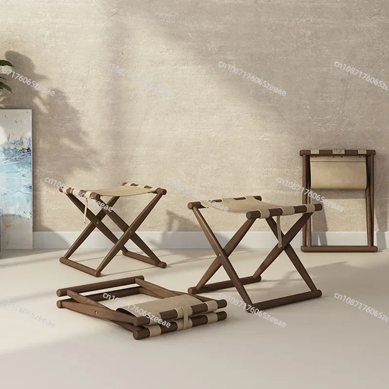 

Складной табурет в скандинавском стиле, мебель из массива дерева, современные складные стулья, диван для гостиной, подставка для пеленания обуви, домашний мобильный стул для сидений