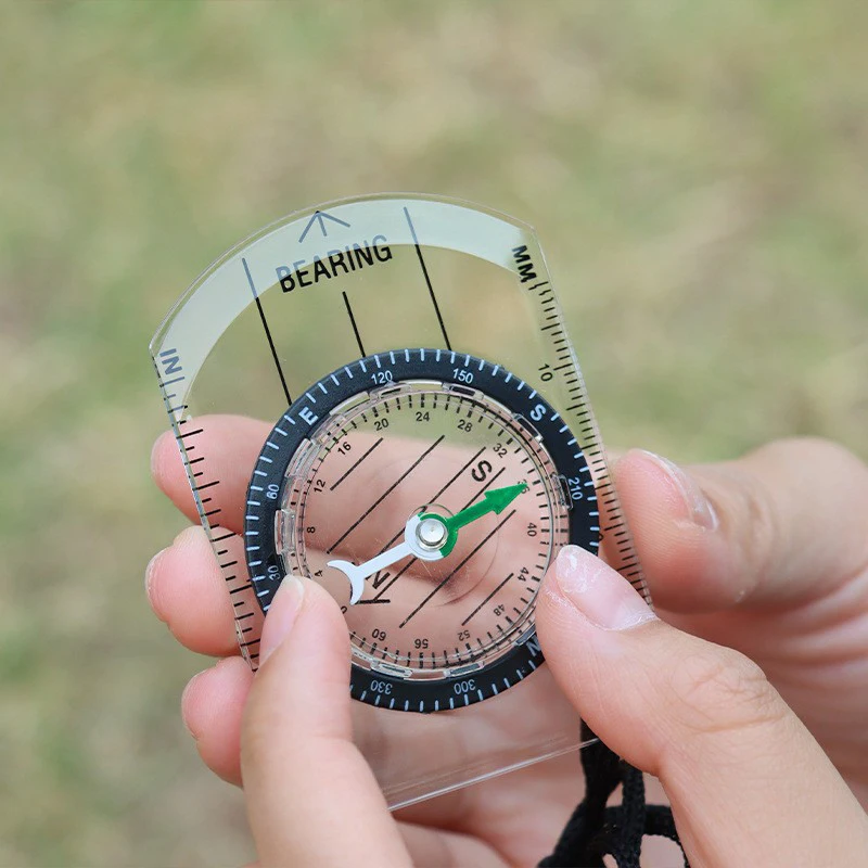 The mountain climbing buckle compass is here Mini Thermometer Compass Camping Essential for wilderness exploration and survival