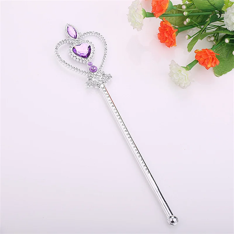 New Cute Crystal Tiara Crown Princess Crown + Magic Wand Girls Party Festival Birthday DIY Decoration Hair Accessories