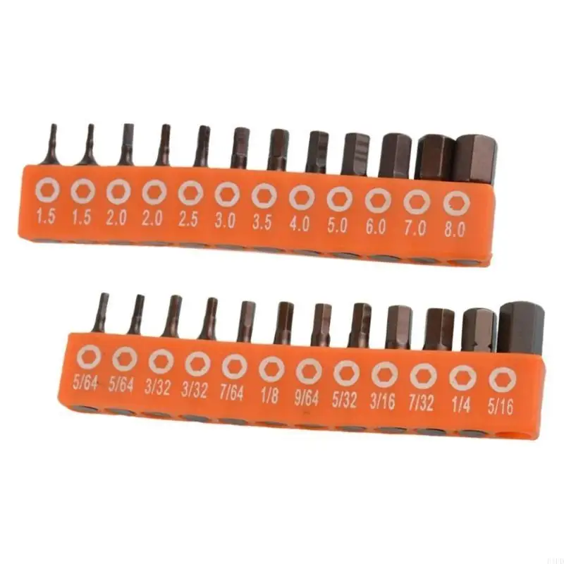 E1PD 12/24pcs Obeng Bit 25mm Hexagonal Shank Security Driver Bit untuk pneumatik