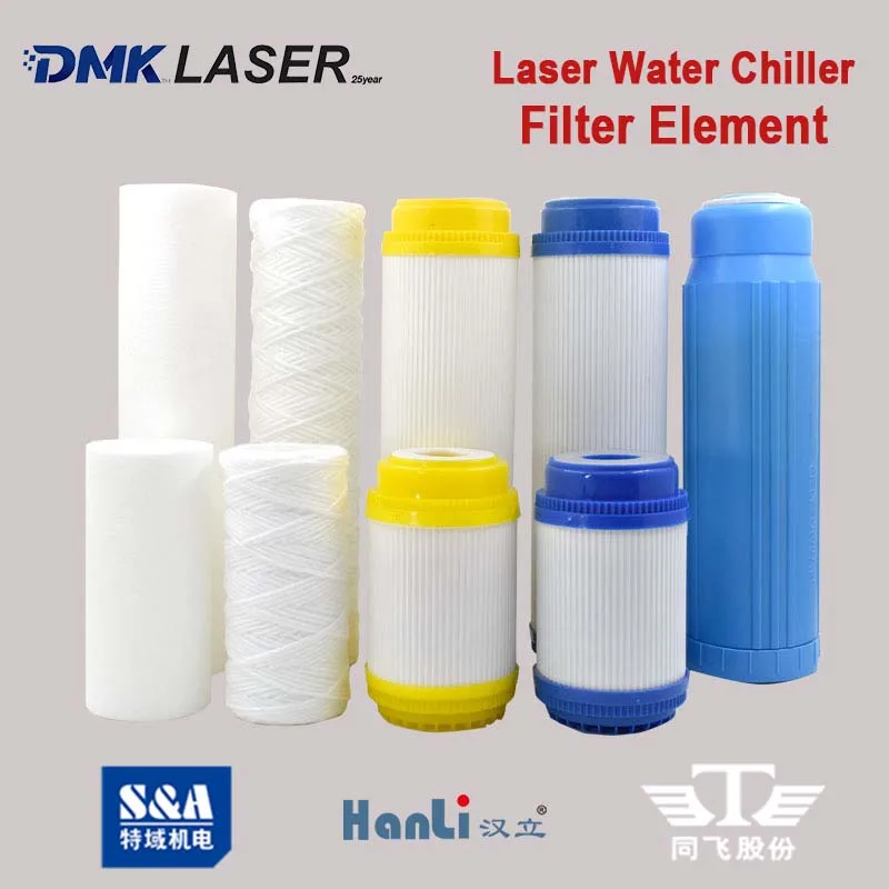 Laser Water Chiller Filter Element 5/10Inch PP Cotton Resin Filter Cartridge For S&A HANLI TONGFEI Laser Welding/Cutting Chiller