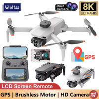 New L106-1 MAX GPS 8K Camera With LCD Screen Remote Drone Brushless Motor 2.4Ghz 5G Wifi Connected Portable Mini RC Quadcopter