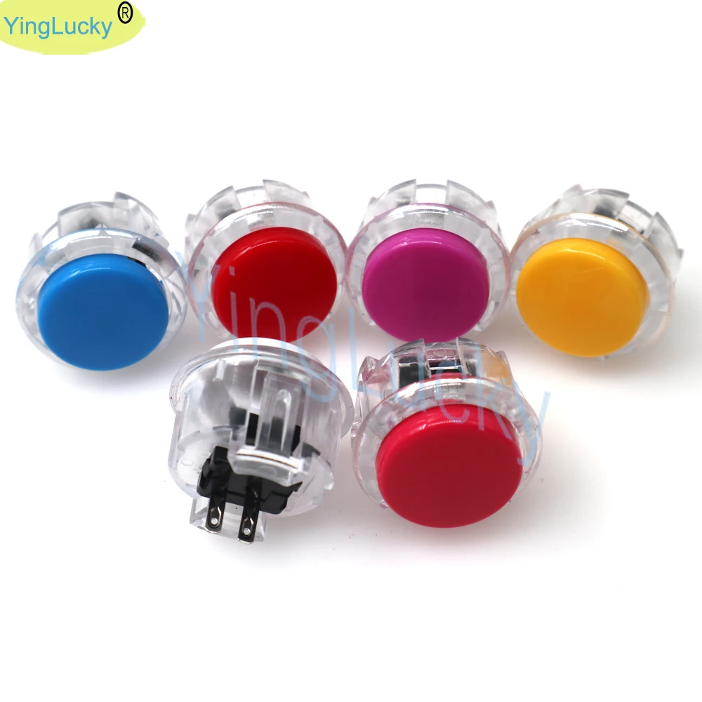 10 pçs/lote botão Arcade transparente 30mm botão substituir SANWA OBSF-30 OBSN-30 OBSC-30 JAMMA"