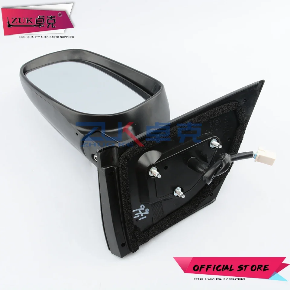 ZUK Outer Side Rearview Mirror Assy Door Back Up Mirror Assembly 3 / 5 / 7 Pins For Toyota For Vios 2008-2013 NCP92 ZSP92