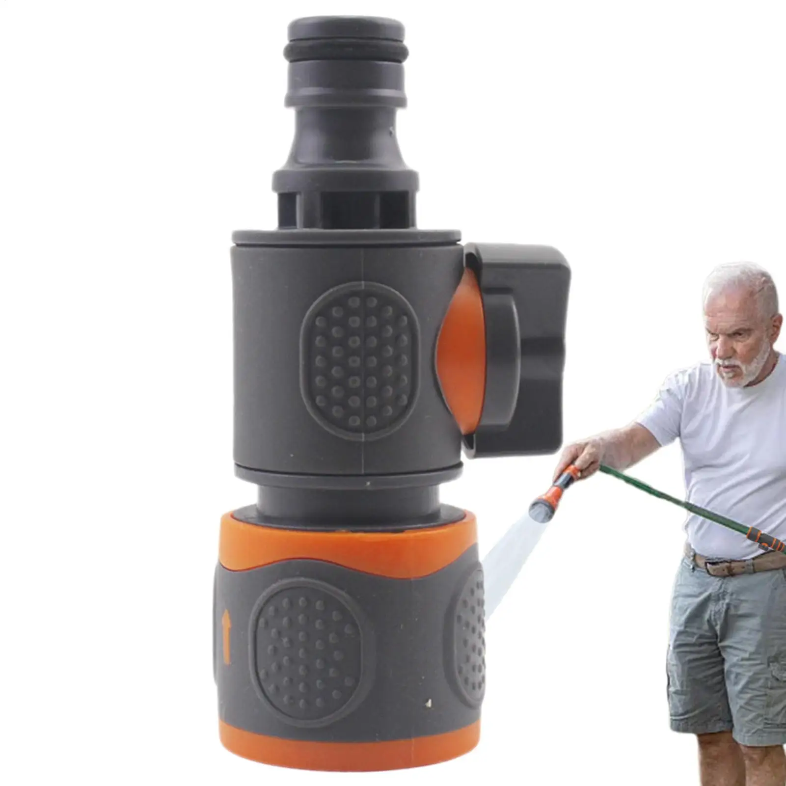 ABS Quick Water Connecter Garden Hose Adapter with Shut-Off Valve Fittings Tubing Repair Watering Gun Nipple Adapters