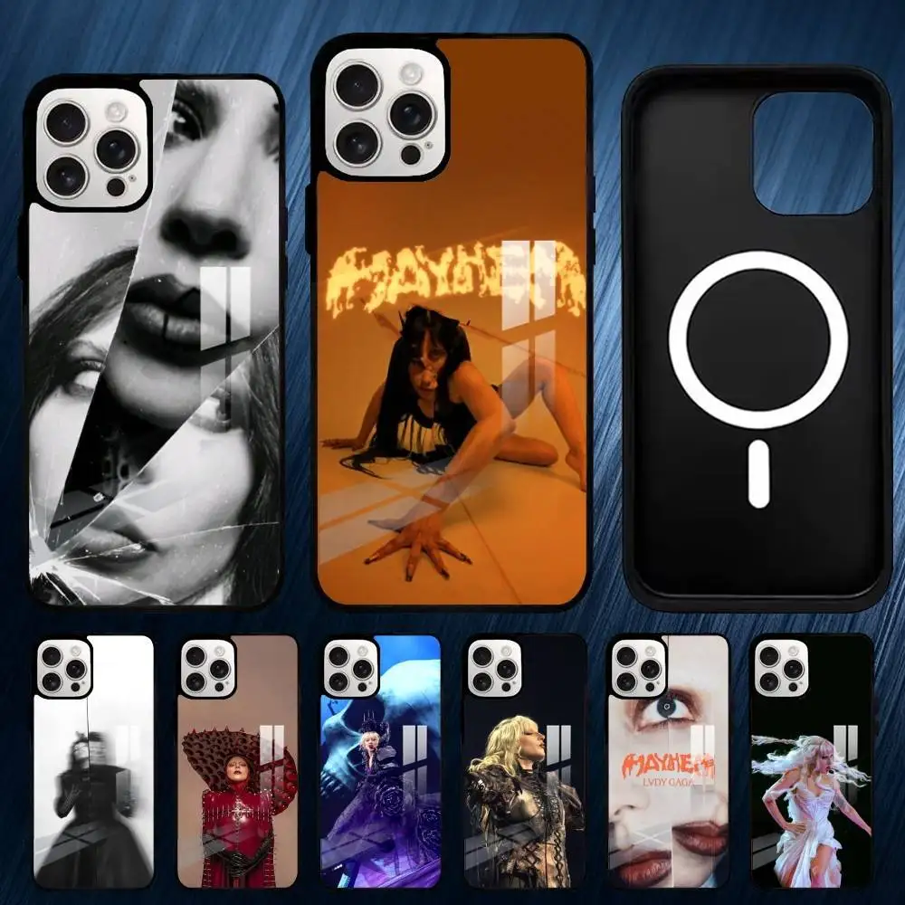 

L-LADY G-GAGA MAYHEM SINGER Phone Case For iPhone 17,16,15,14,13,12,11,Plus,Pro,Max Magsafe Magnetic Wireless Charging