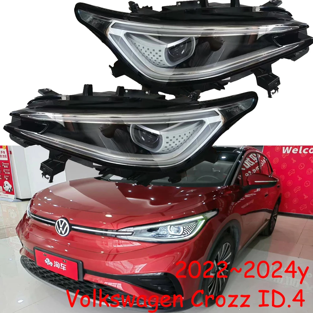 

1pcs car accessories bupmer head light for Volkswagen ID.4 headlight daytime light LED 2021~2024y fog for VW ID.4 taillight