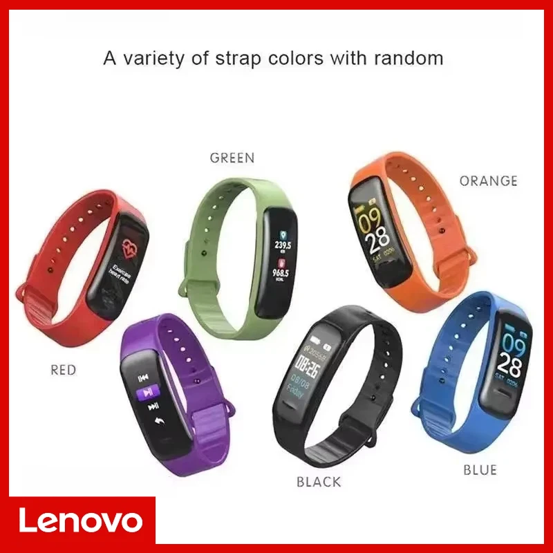 Lenovo Smart Watch C1 Plus Bluetooth Step Counting Color Screen Sports Bracelet Fitness Tracker Heart Rate Blood Pressure Sleep