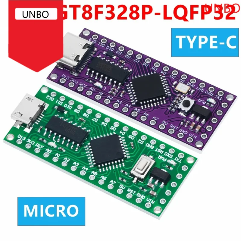 LGT8F328P-LQFP32 MiniEVB TYPE-C MICRO USB Compatible With ATMEGA328 Nano V3.0 LGT8F328P CH9340C / HT42B534-1 SOP16 For Arduino