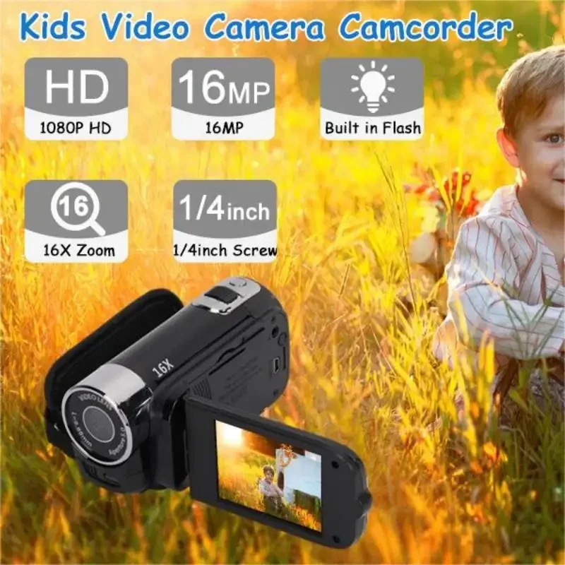 Video Camera Camcorder Full HD 4K 48MP Camera Recorder 270° Rotation 2.7 Inch Color Screen 16X Zoom Digital Camcorders