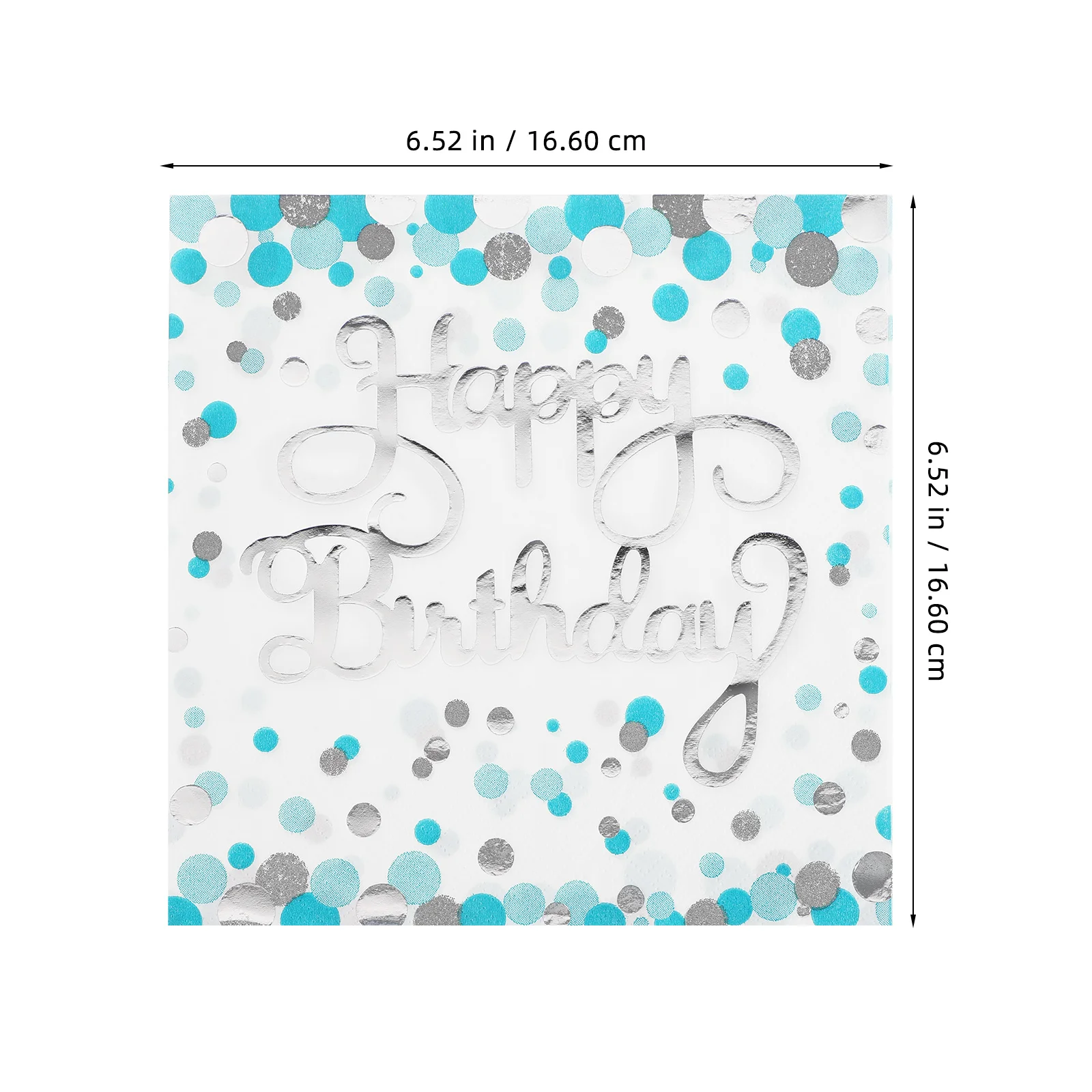 40 pezzi tovaglioli in lamina d'argento con punto blu, tovaglioli da cocktail usa e getta per feste di compleanno, stoviglie in carta velina per matrimoni, bambini