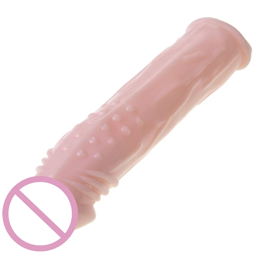 Male Penis Sleeve Enlarger Extender Premature Ejaculate For Men TPR 1pc