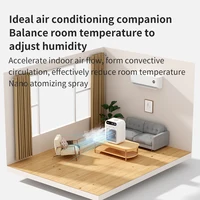 Mini ventilateur climatiseur rechargeable par USB, ventilateur de refroidissement portable avec batterie 1800mAh, humidificateur et circulateur d'air - pour la maison et le bureau 6