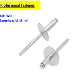 Large Flange Blind Rivets Aluminium Steel Dome Head Break Mandrel Blind Rivet Nail Pop Remaches Rebites Fastener M4.8 3/16