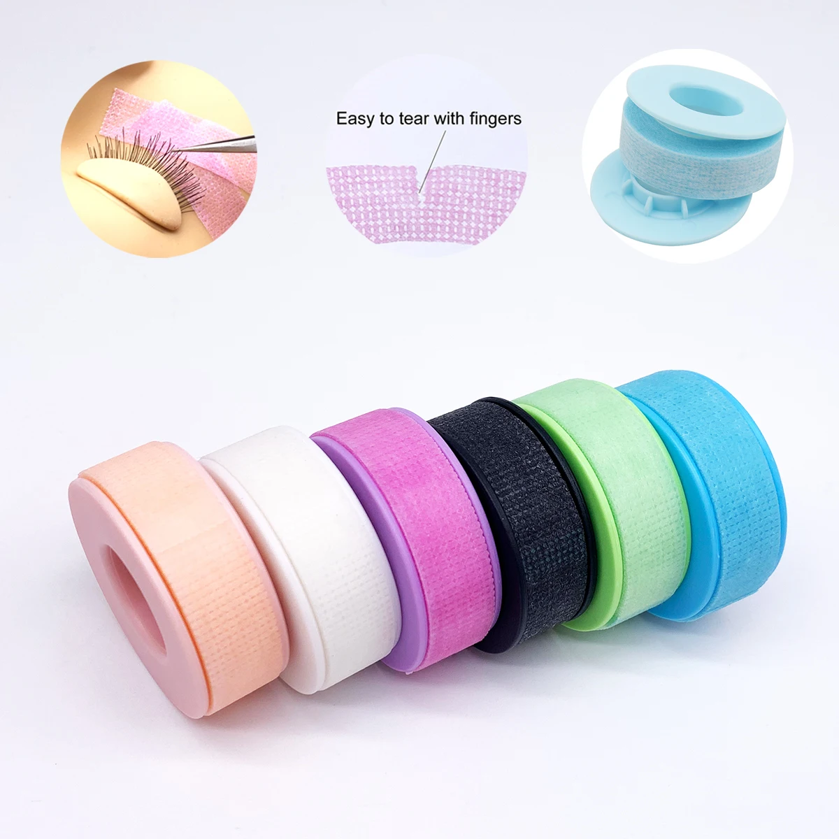 

YGirlash Non-woven Silicone Gel Eyelash Tape Breathable Sensitive Resistant Under Medical Pink purple Tape For Eyelash Extension