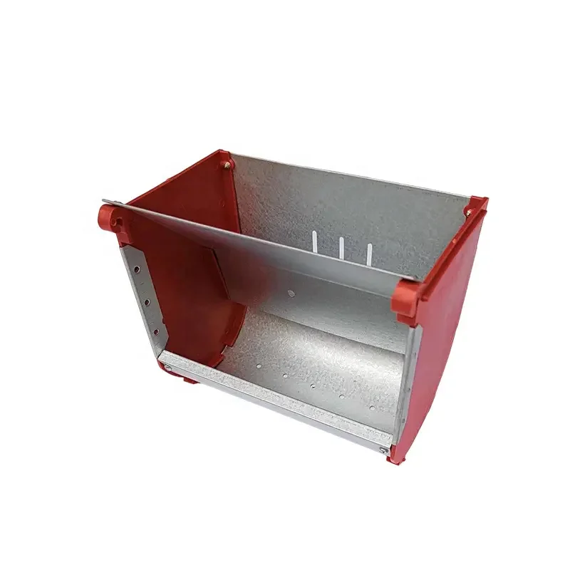 Red Rabbit Feeder equipment rabbit feed trough used in farming cage 15cm  rabbit  feeder