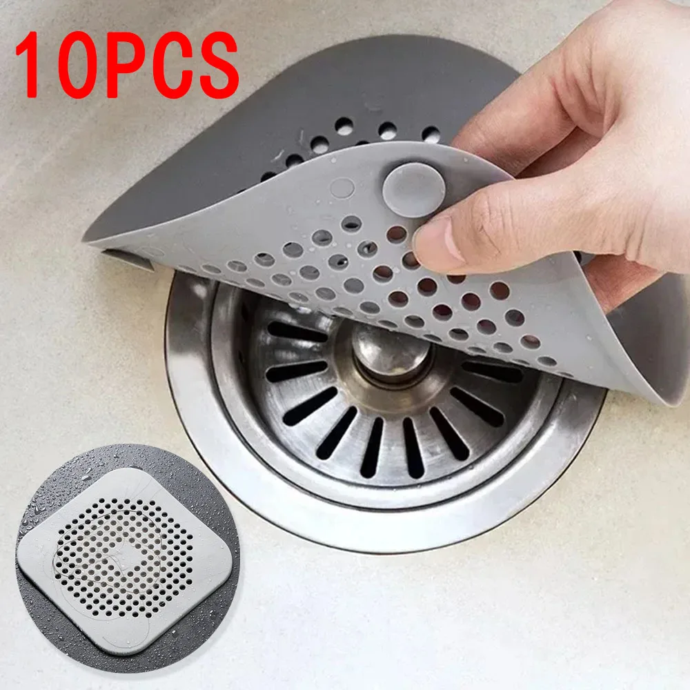 

1-10pcs Kitchen Sink Strainer Filter Shower Drain Plug Hair Filter Drain Bathtub Shower Floor Drain Bathroom Sink Accessories ﻿