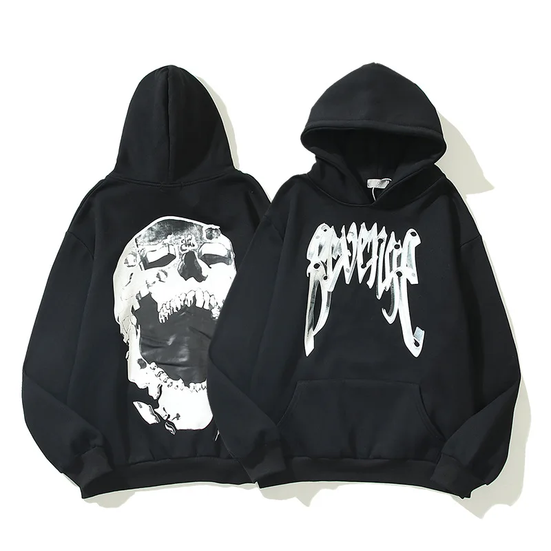 

Revenge Skeleton Skull Double Sided Graphic Print Hoodie Streetwear Hip Hop Rap Chief Keef Sweatshirts Men Women Fashion Hoodies