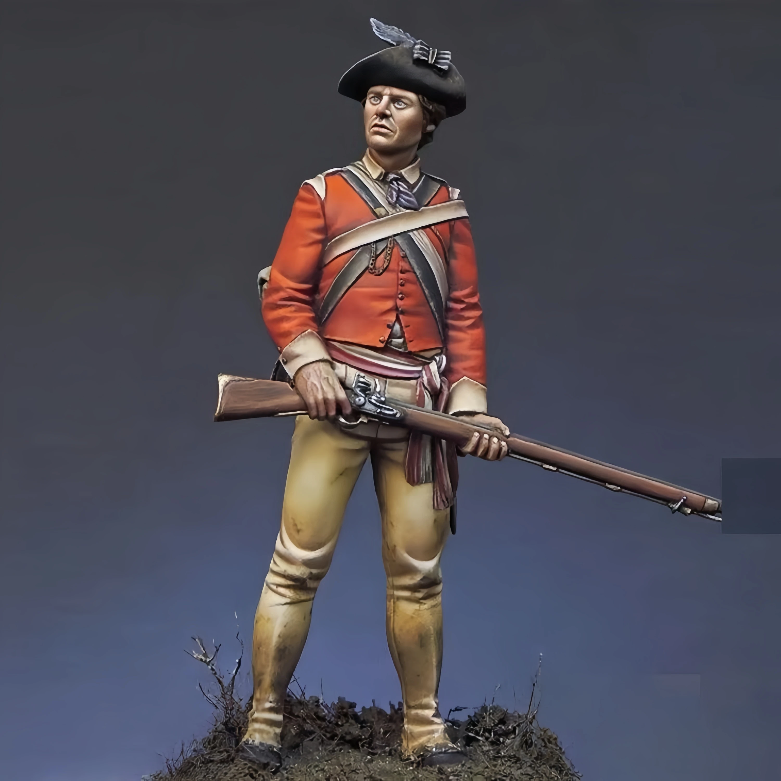 GK 1/24 Resin Full-Body Figure Model, Classic Infantry Soldier, Unpainted White Model Kit, Collectible Figure for Hobbyists - view 3