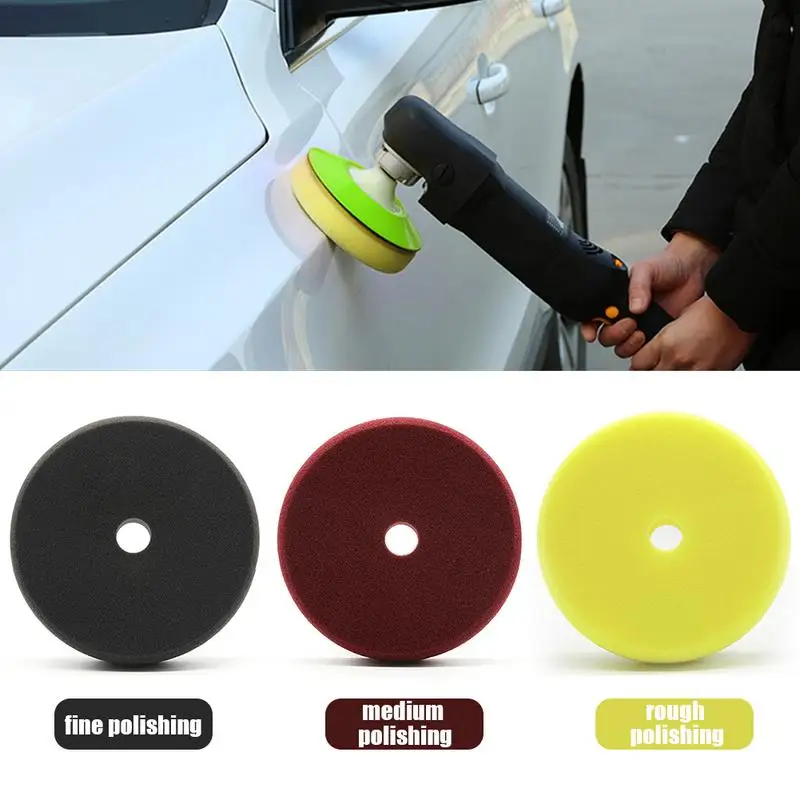 6 Inch Car Sponge Polishing Pad Car Waxing Buffing Polisher Pad Car Sponge Polishing Wheel Flat Sanding Pad For Car Maintenance