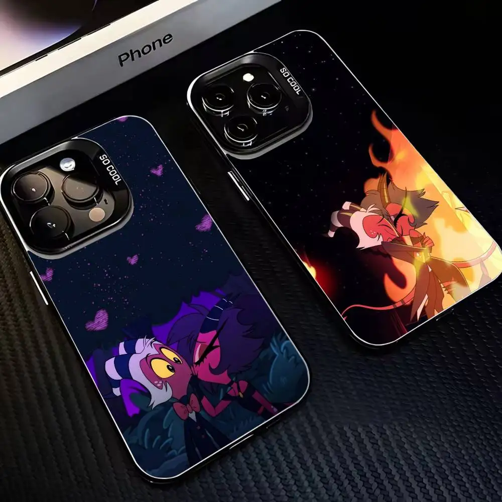 

Helluva Boss Stolas Blitzo Phone Case For iPhone17,16,15,14,13,12,11 Plus,Pro Max Black Matte Shockproof Cover