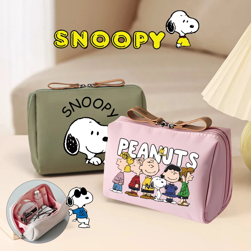 Snoopy Cosmetic Bag Large Capacity Travel Portable Women Makeup Case Waterproof Multifunctional Toiletry Organizer Storage Bags