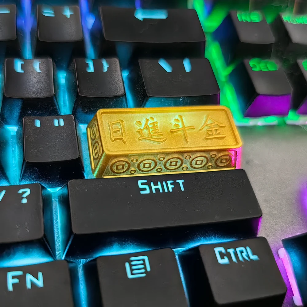 2.25U Enter Gold Resin Keycaps ESC Backspace Spacebar Caps For MX Switch Mechanical Gaming Keyboard Cap Custom Keycaps Gifts