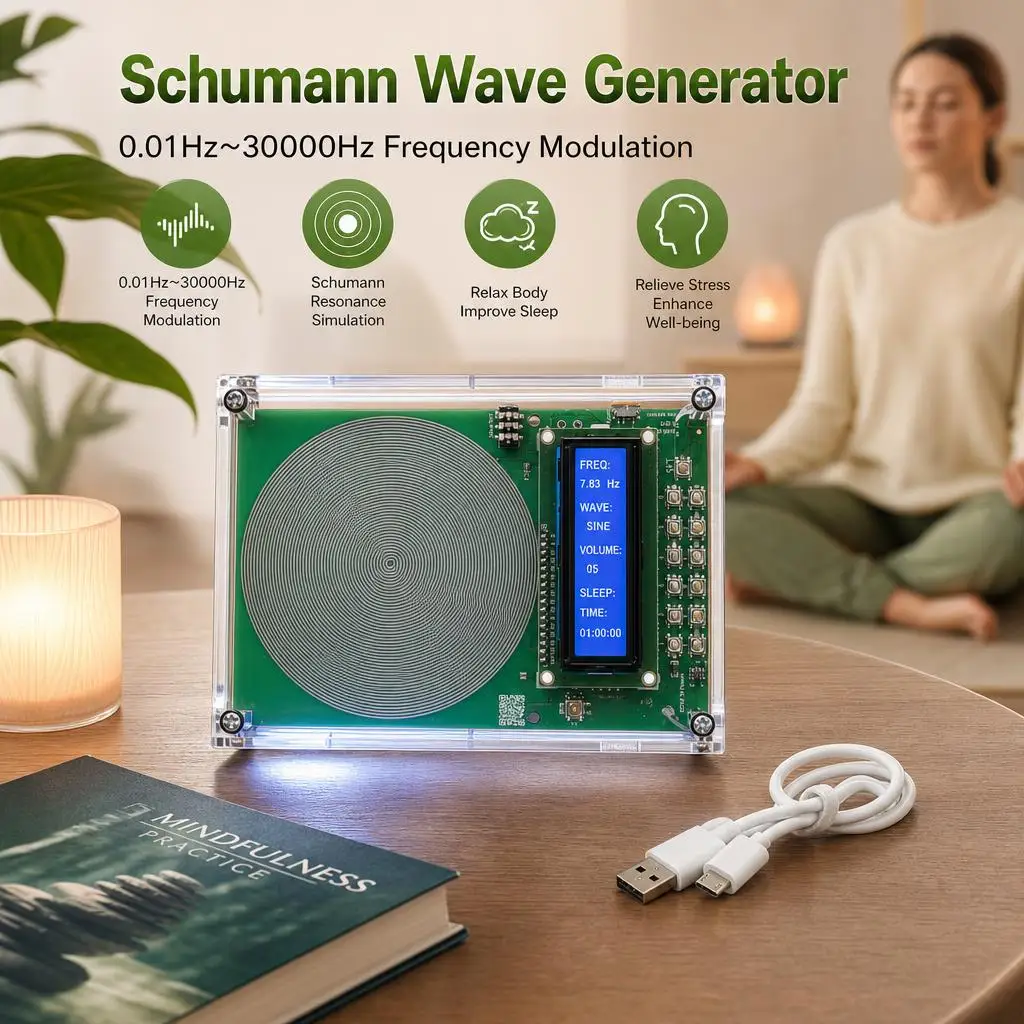 0.1Hz-30000Hz Adjustable Schumann Wave Generator Sine Wave FM Schumann Resonance
