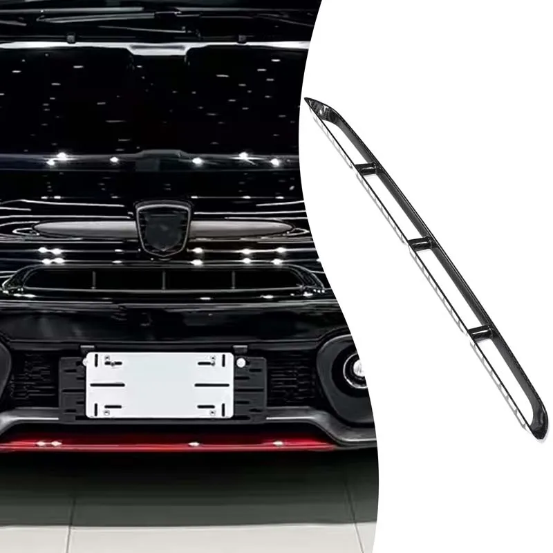 

1piece set Real carbon fiber For Abarth 595 695 2017+Car front grille decorative strip sticker exterior protection accessories