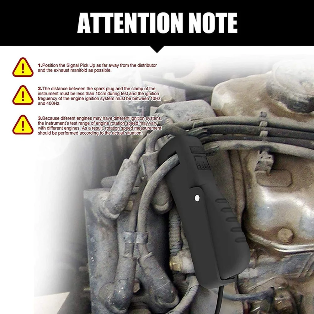 Clamp Meter Accessory for Automotive Engine RPM Testing Digital Multimeter with Magnetic Induction and Compact Design