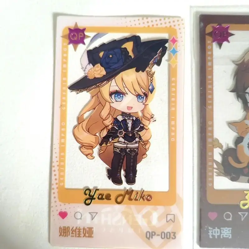 Anime Goddess Story Acrylic transparent card Zhongli Yae Miko Nilou Navya Furina boy Toy collection Birthday Christmas gift