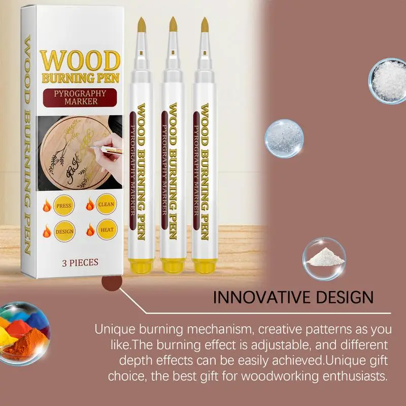 Scorch Woodburning Pen Wood Marker Pen For Drawing Oil-Based Ink Wood Painting Tool For Walnut Basswood Poplar And Birch