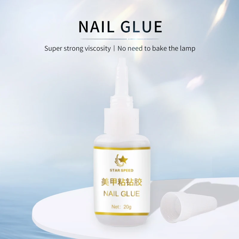 High Quality 20g Nail Glue Clear Bottle Nail Art Decoration Adhesive Gel for Rhinestone