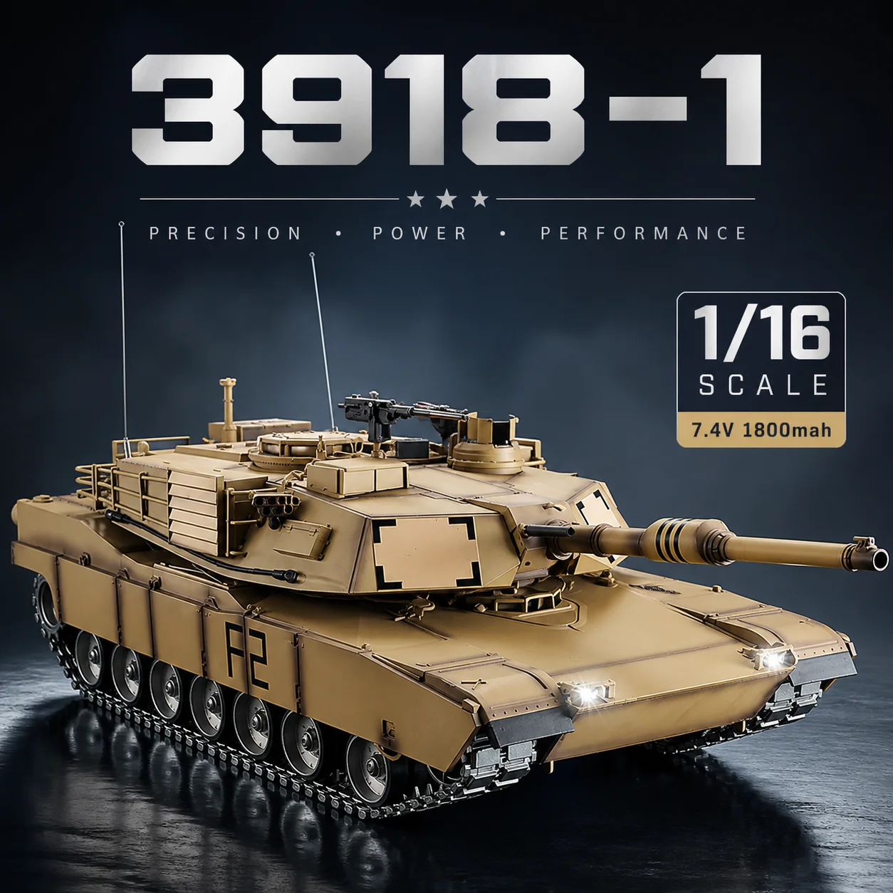 Heng Long 1/16 Remote Control Tank 3918-1 TK7.0 Metal M1A2 Super Adult Charging Against Military Off-Road Vehicle Model Boy Toy