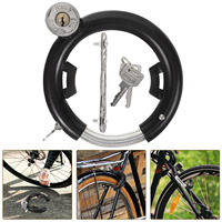 1 set Stainless Steel Bike Lock Security Disk Brake Lock Electric Scooter Padlock Cycle Lock Multi Function Round Lock Portable