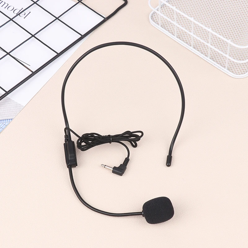 Portable Head-mounted Headset Microphone Wired 3.5mm Plug Lecture Speech Headset Mic For Teaching Meeting Bee Ear Mic