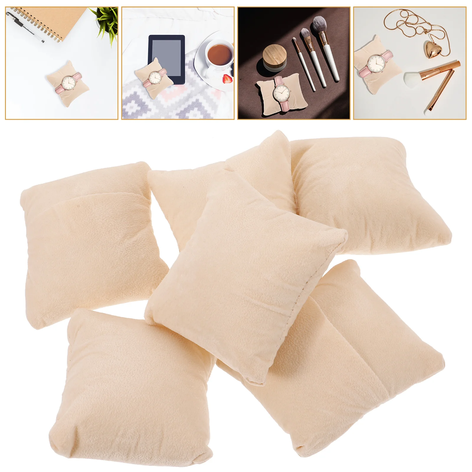 10 Pcs Jewelry Watch Pillow Man Boderry Pillows Firm Filled with Silk Floss Storage Small for Display Bracelet