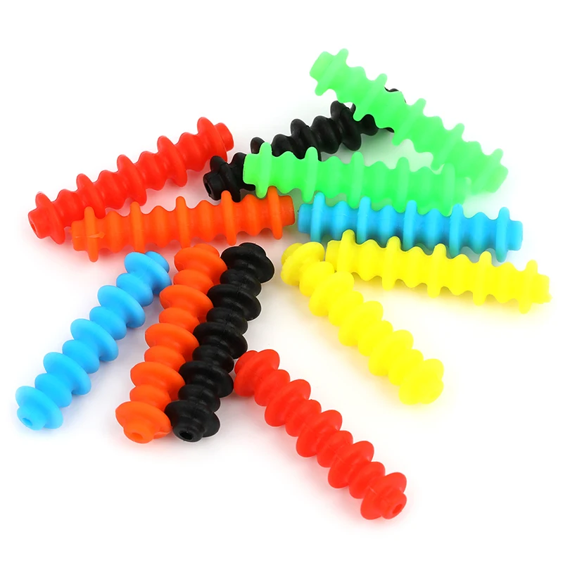 1 Pair Bow String Shock Absorber Color Silicone Sound Absorption Shock Damper for Compound Bow Hunting Shooting Bow Accessories