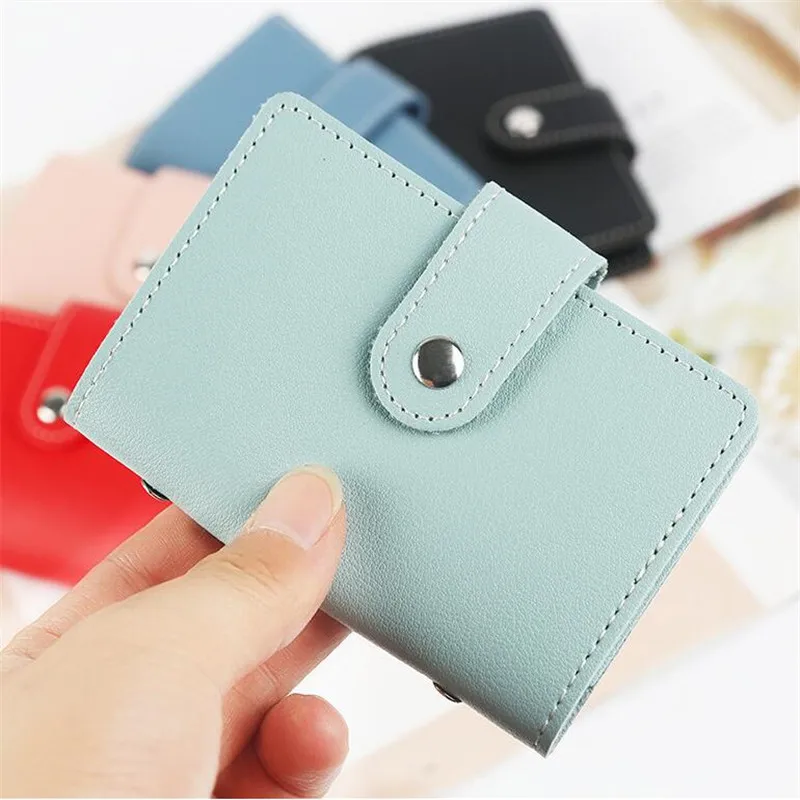 Pink Anti-theft ID Credit Card Holder Fashion Women's 26 Cards Slim PU Leather Pocket Case Purse Wallet for Women Men Female