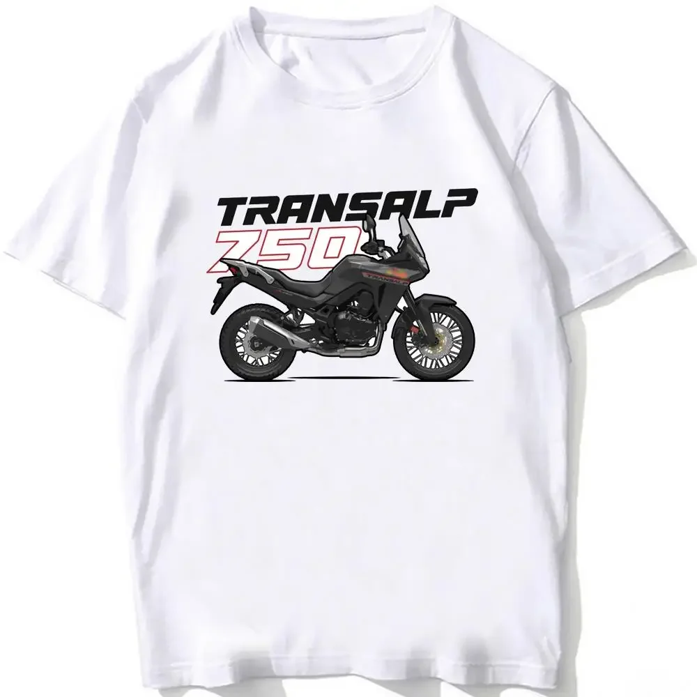 Adventure Transalp XL750 Motorcycle Rider T-Shirt New Summe Men Short Sleeve Moto Sport Boy Casual White Tees Man Riding Tshirt