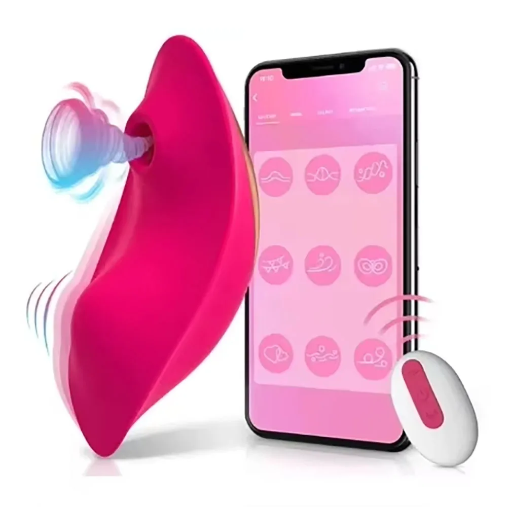 APP التحكم عن بعد مص الهزاز سراويل يمكن ارتداؤها الإناث البظر مصاصة محفز الهزاز الجنس لعب للنساء الأزواج