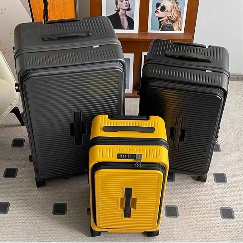 20/24/28inch Large Capacity Scalable Rolling Luggage Hard Shell PC Material Suitcase Front Open with TSA Lock Travel Trolley Bag