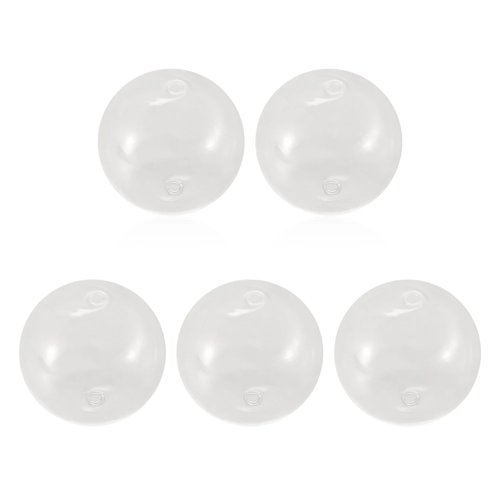 16/20/30/40mm Blown Glass Globe Beads Two Hole Hollow Round Ball Bead Charms for Wind Bells Earring DIY Jewelry Craft Making