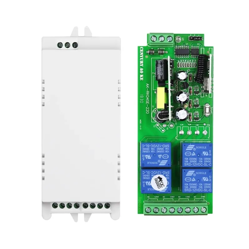 

AC85-250V 4 Channels 1000W Universal Motor Water Pump Lighting Industrial Control Wireless Remote Controller Switch