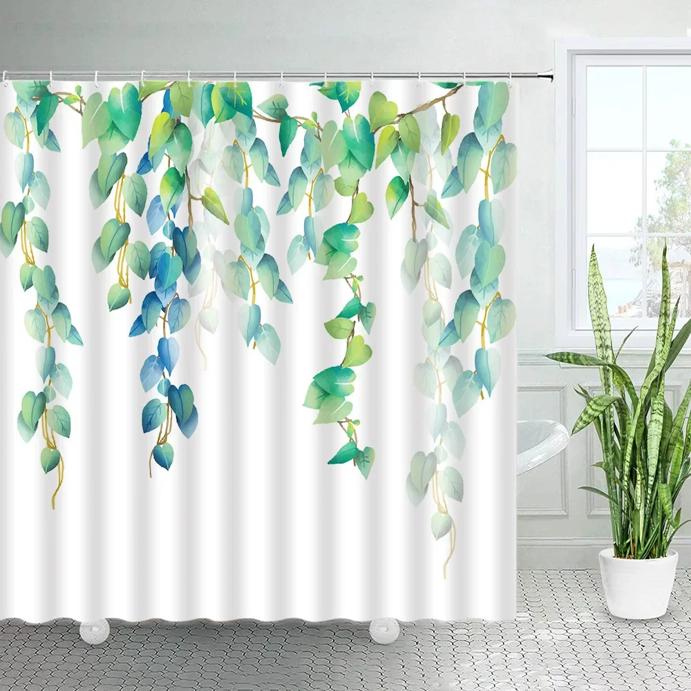 Butterfly Sunflower Shower Curtains Natural Yellow Flowers White Background Decor Simple Fabric Home Decor Bathroom Curtain Sets