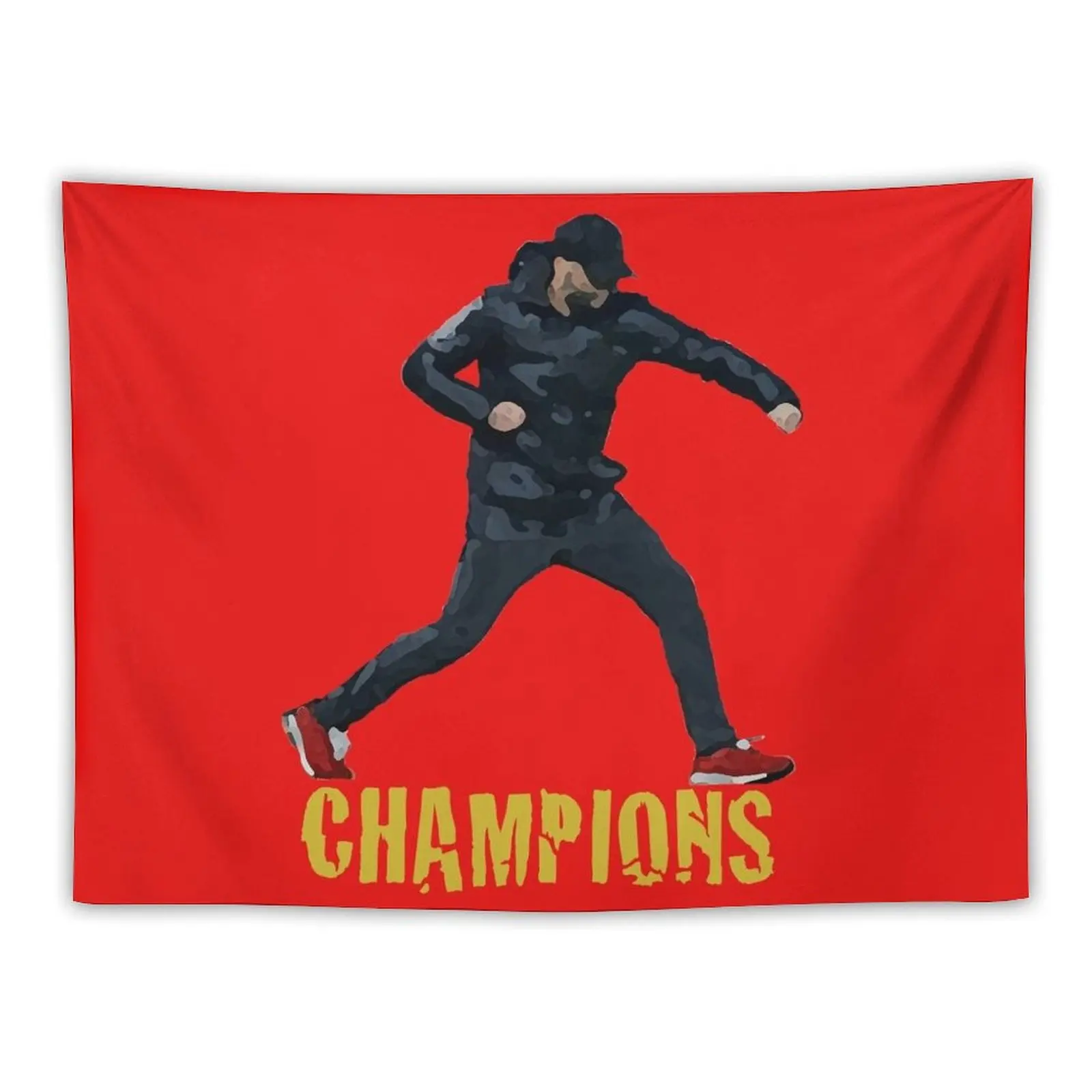 

Klopp Liverpool Champions Gold Art Tapestry Room Decoration Accessories Hanging Wall Aesthetic Room Decor Korean Tapestry