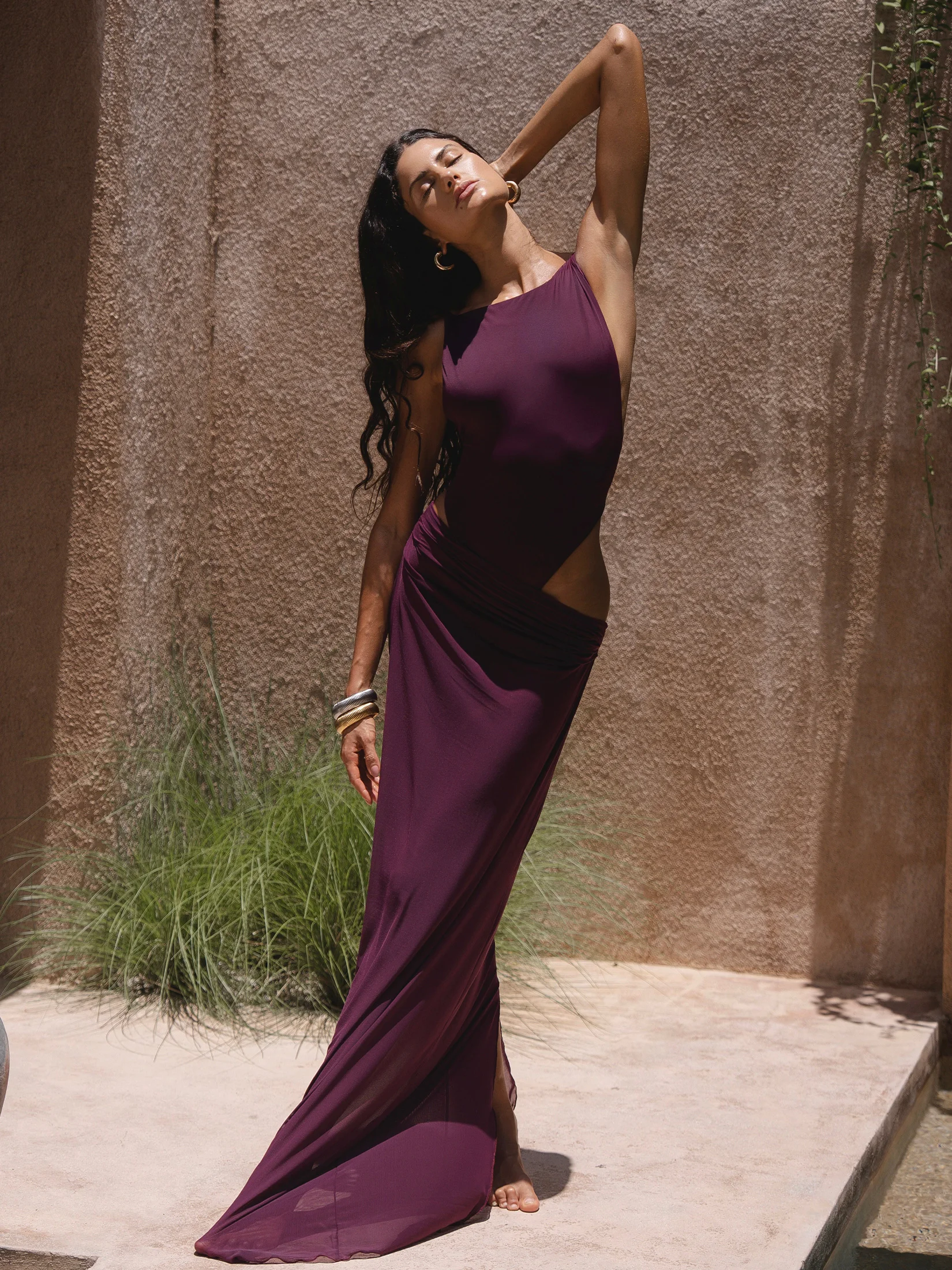 بدلة سباحة نسائية أنيقة باللون الأصفر الزبدي قطعة واحدة مع تنورة ماكسي متدفقة بدلة سباحة 2025 ملابس منتجع مثيرة مكونة من قطعتين بدلة استحمام C177