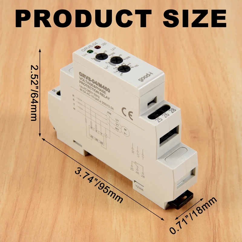 أفضل العروض GRV8-04 M460 3-Phase مراقبة الجهد التتابع تسلسل المرحلة فشل المرحلة حماية الجهد التحكم التتابع